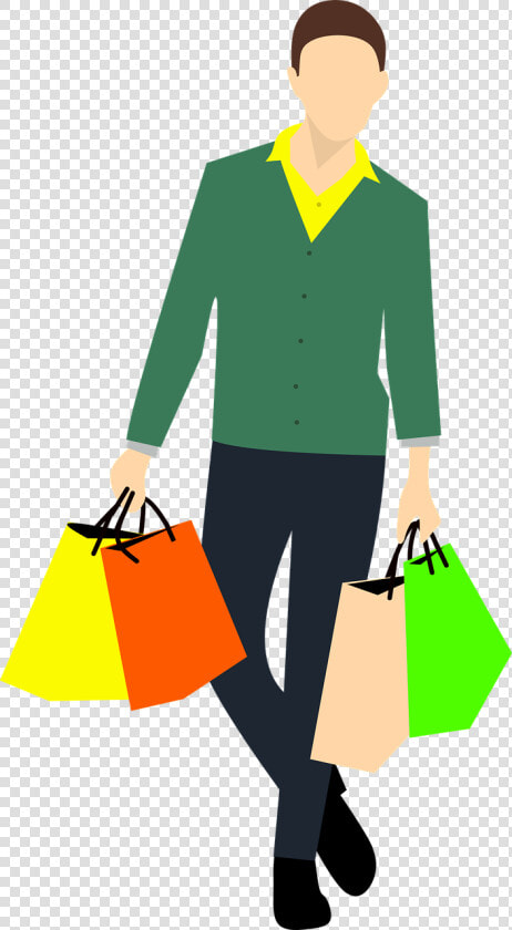 Shopping Bags  amp  Trolleys Grocery Store Fukuoka   Man Shopping Bag Cartoon Png  Transparent PngTransparent PNG