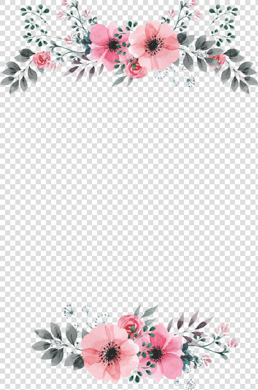 Fundo De Convite De Casamento   Grey Watercolor Flowers Png  Transparent PngTransparent PNG