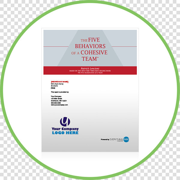 The Five Behaviors Of A Cohesive Team Cover Inside   Circle  HD Png DownloadTransparent PNG