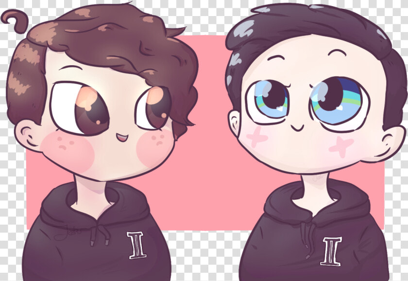 Behold  My First Dan And Phil Fanart   Dan And Phil Cute Fanart  HD Png DownloadTransparent PNG