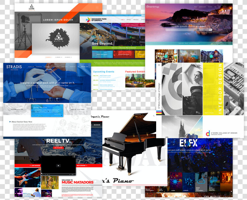 Web Designs Of Client From Fort Lauderdale  Boca Raton    Web Design Collage  HD Png DownloadTransparent PNG