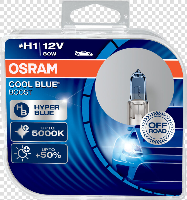 H1 Osram Cool Blue Boost 12v 80w 448 Halogen Bulbs   Osram H7 Off Road  HD Png DownloadTransparent PNG