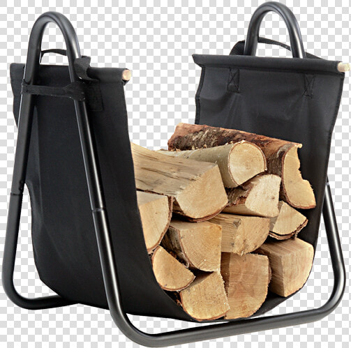 Fireplace With Wood Storage   Canvas Firewood Holder  HD Png DownloadTransparent PNG