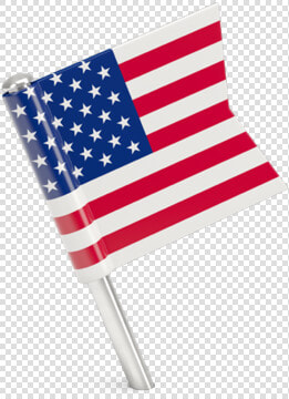 Square Flag Pin   Usa Flag Pin Icon  HD Png DownloadTransparent PNG