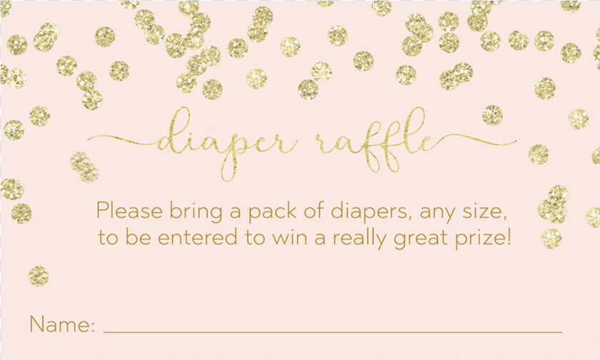 A Brunch For Baby Pink And Gold Diaper Raffle Ticket   Baby Shower  HD Png DownloadTransparent PNG