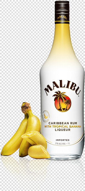 Banana banana Beverage distilled Beverage malibu Rum bottle   Malibu Rum Banana  HD Png DownloadTransparent PNG