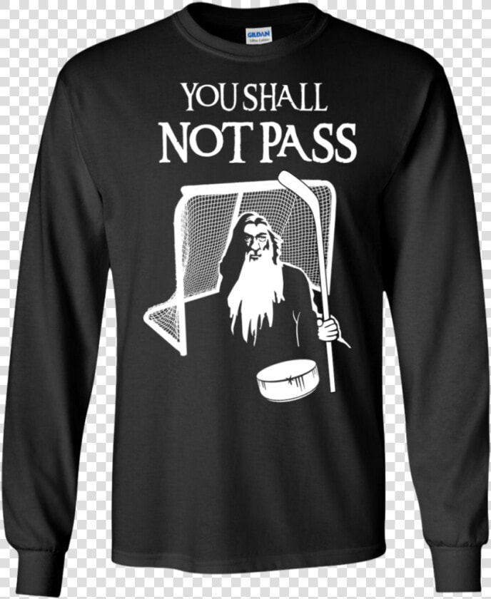 Hockey Gandalf Goalie Cotton Mens Long Sleeve T shirt  HD Png DownloadTransparent PNG