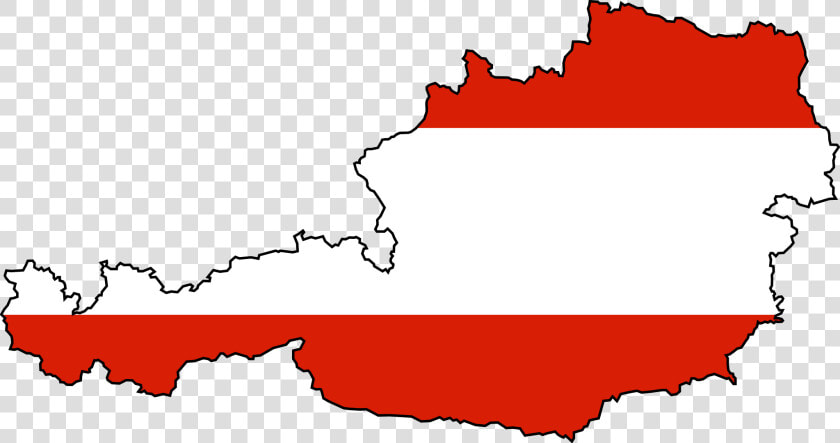 Austria Flag Map Large Map   Austria Flag Map  HD Png DownloadTransparent PNG