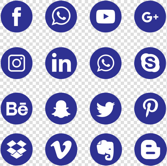 Clip Art Blue Social Media Icons   Vector Social Media Icons Png  Transparent PngTransparent PNG