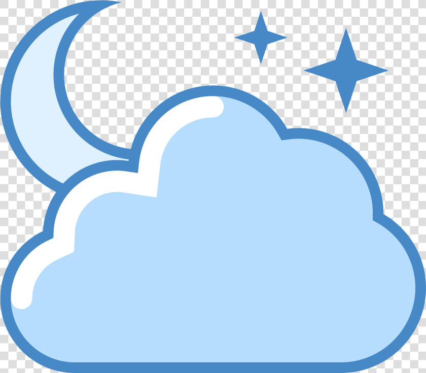 Transparent Partly Cloudy Clipart   Partly Cloudy Night Icon  HD Png DownloadTransparent PNG