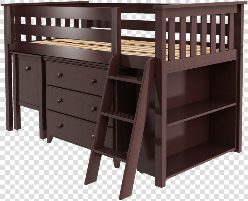 Jackpot Kids Windsor 2 Twin Low Loft Bed With Dresser   Wood Twin Loft Bed With Storage  HD Png DownloadTransparent PNG