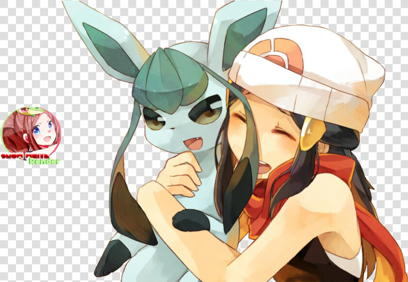 Transparent Glaceon Png   Hikari And Glaceon  Png DownloadTransparent PNG