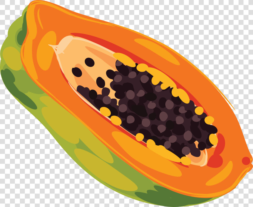 Fruits Black And White Clipart Papaya   Clip Art Of Papaya  HD Png DownloadTransparent PNG