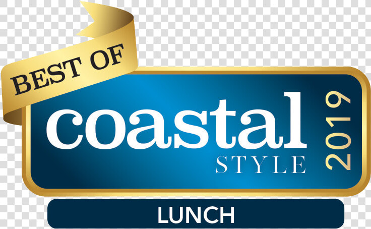 Coastal Style Best Of Lunch 2019 Award   Sign  HD Png DownloadTransparent PNG