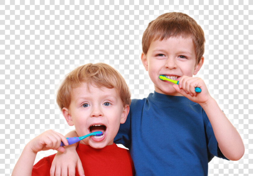 San Pablo Dentist Smiling   Two People Brushing Their Teeth  HD Png DownloadTransparent PNG