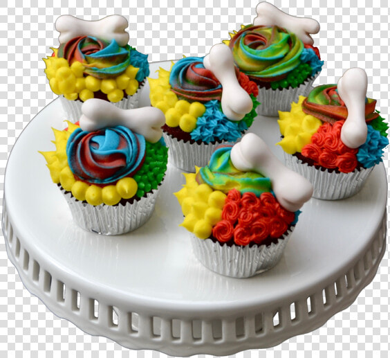 Dog Bone Cupcakes   Dog Birthday Cupcakes  HD Png DownloadTransparent PNG