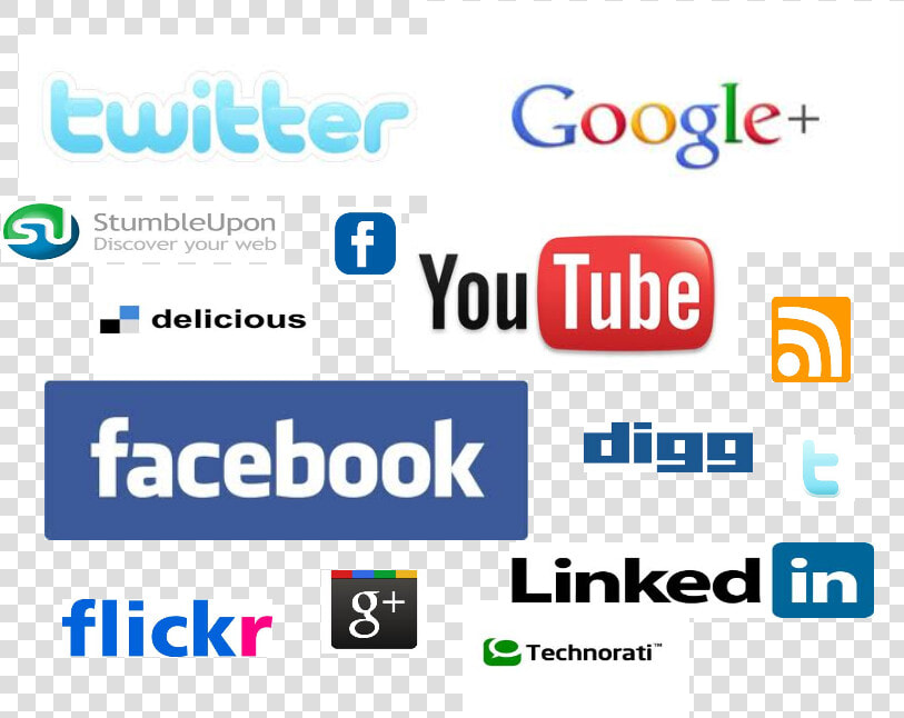 Social Network Icon Collage   Collage De La Web 2 0  HD Png DownloadTransparent PNG