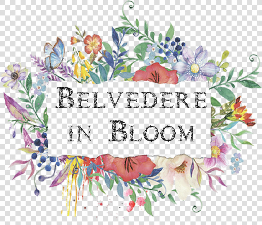 Transparent Belvedere Logo Png   Water Color Floral Frame  Png DownloadTransparent PNG