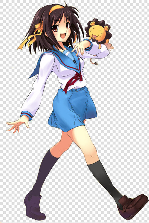 Haruhi Suzumiya Render By Yurippe Sama d5xreal   Transparent Haruhi Suzumiya Png  Png DownloadTransparent PNG