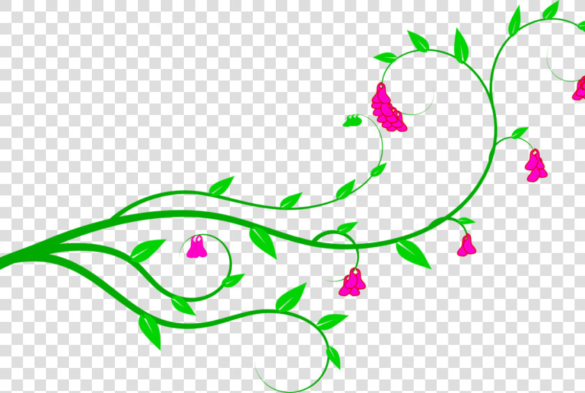 Download Vine Clip Art   Flower Vine Clipart  HD Png DownloadTransparent PNG