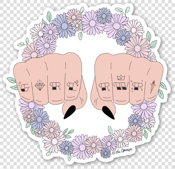 Girl Power Fists Sticker   Illustration  HD Png DownloadTransparent PNG