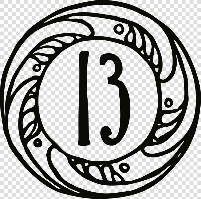 The Number   Number 13 Black And White  HD Png DownloadTransparent PNG