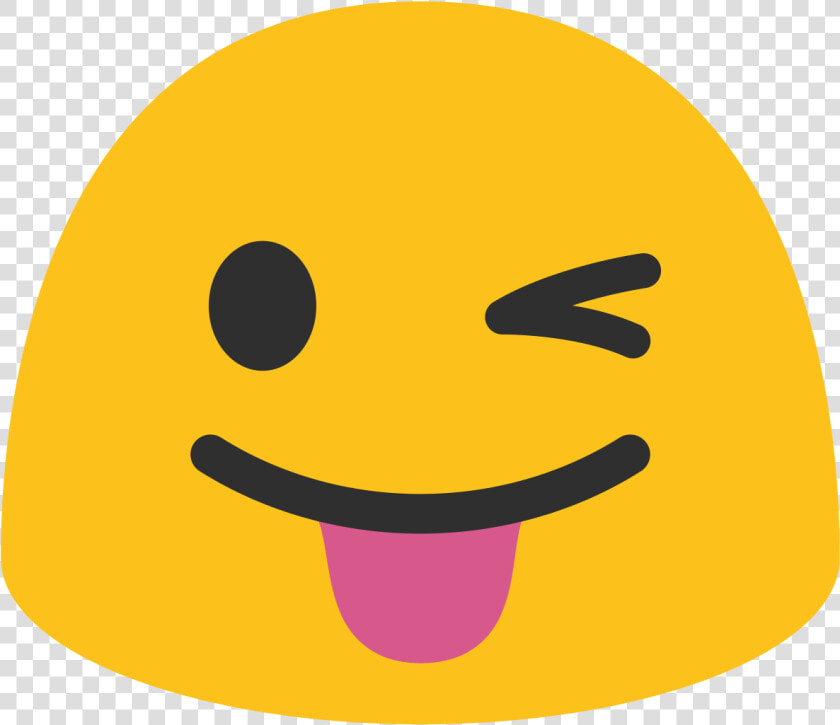 Winking Emoji Svg Files   Android Wink Tongue Emoji  HD Png DownloadTransparent PNG