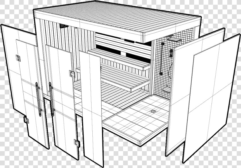 Bespoke Commercial Sauna Layout   Architecture  HD Png DownloadTransparent PNG