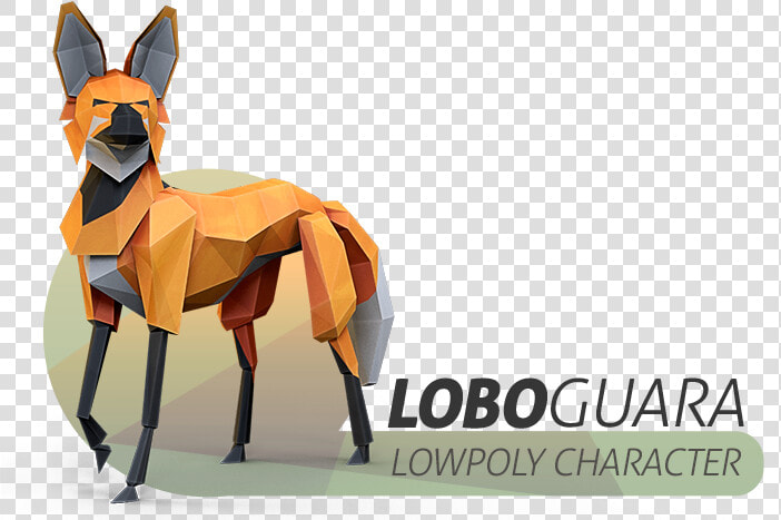 Lobo Guara Low Poly  HD Png DownloadTransparent PNG