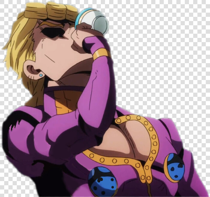 Giornogiovanna Jojobizarreadventure Giorno Giovanna   Giorno Drinks Tea Anime  HD Png DownloadTransparent PNG