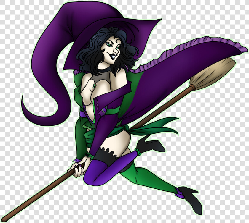 Witch Pinup   Cartoon  HD Png DownloadTransparent PNG