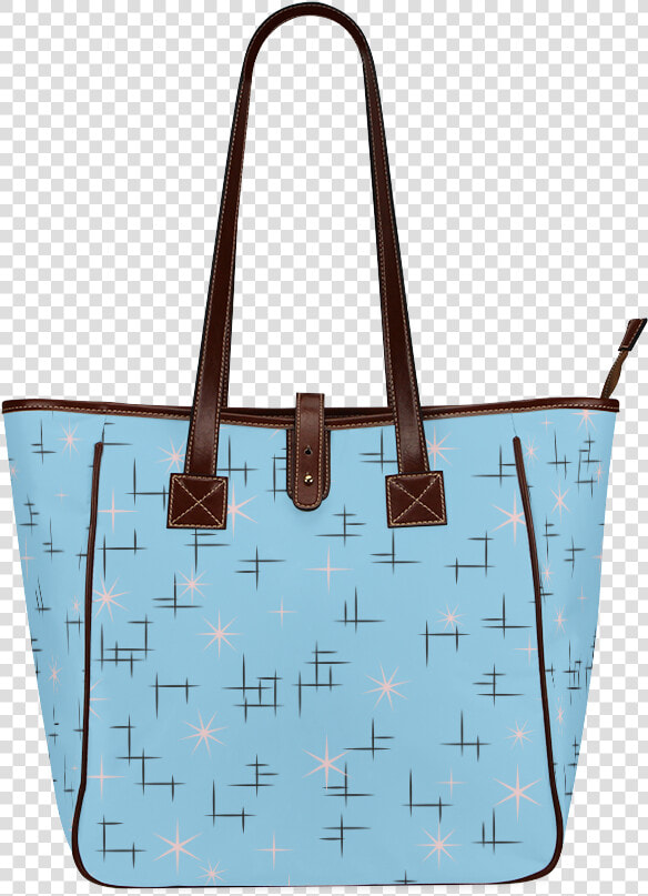 Abstract Lines And Pink Stars On Baby Blue Retro Classic   Tote Bag  HD Png DownloadTransparent PNG