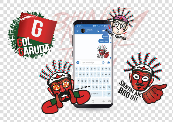 Garuda Sans Visualised As Part Of The Facebook Stickers   HD Png DownloadTransparent PNG