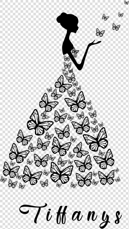 Alquiler Vestidos Noche   Miss Pageant Silhouette Butterfly  HD Png DownloadTransparent PNG