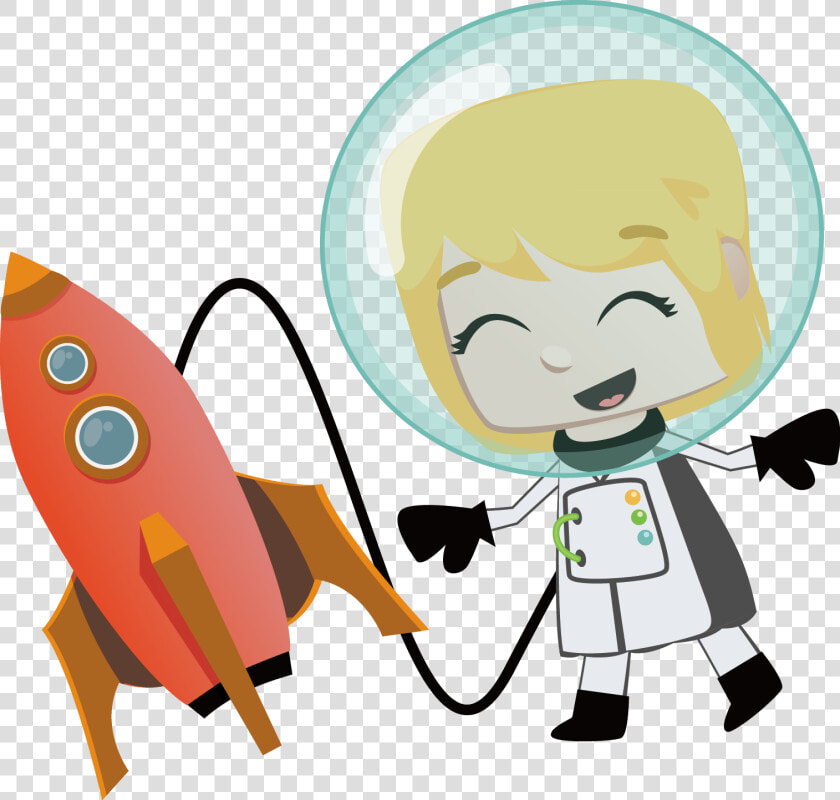 Collection Of Free Vector   Outer Space Female Astronaut Cartoon Png  Transparent PngTransparent PNG