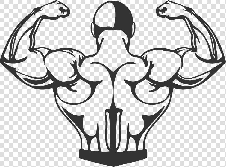 Guy Thinking Png  muscle Drawing Png   Body Builder Back Cartoon  Transparent PngTransparent PNG