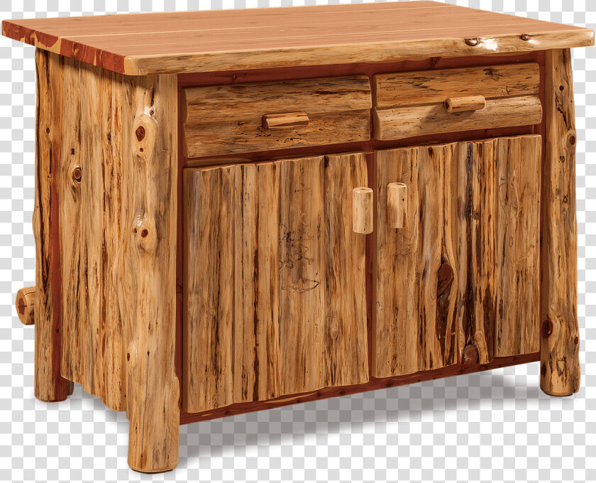 Kitchen Island Log Furniture In   Log Kitchen Island  HD Png DownloadTransparent PNG