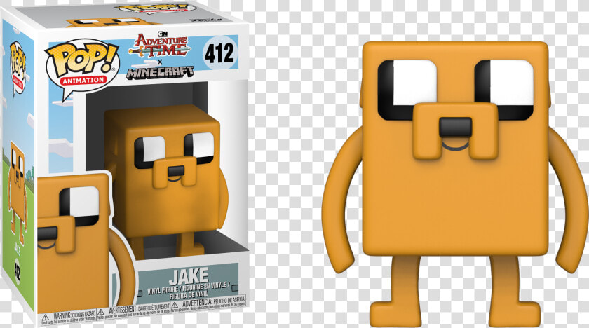 Pop Figure Adventure Time Minecraft Jake   Funko Pop Jake Minecraft  HD Png DownloadTransparent PNG