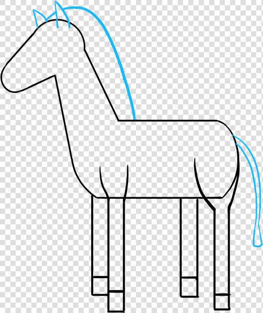 How To Draw Zebra   Simple And Easy Drawings Of Zebra  HD Png DownloadTransparent PNG