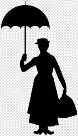 Mary Poppins Silhouette Clip Arts   Mary Poppins Silhouette Clipart  HD Png DownloadTransparent PNG