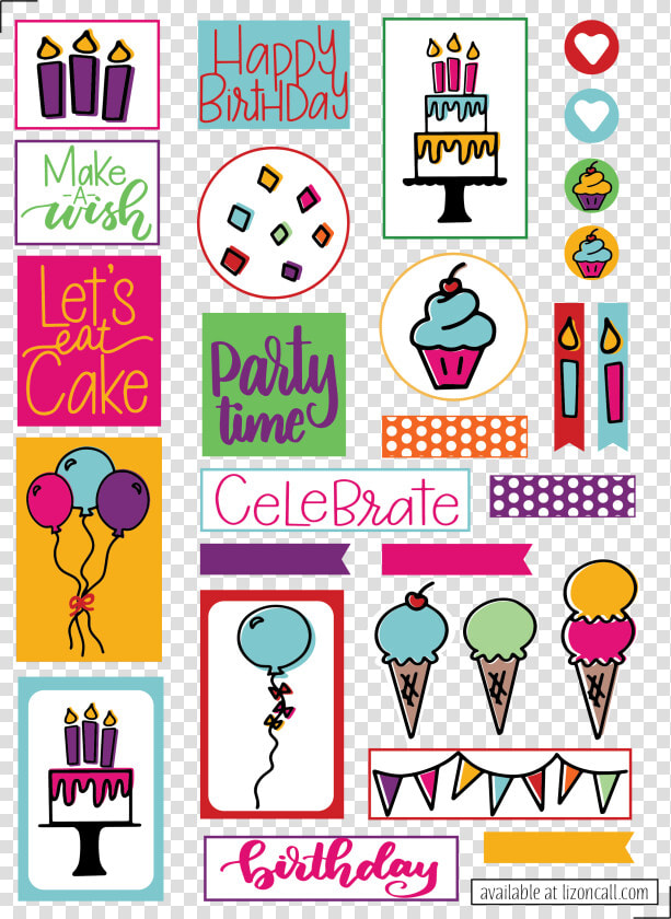 Free Birthday Planner Stickers   Printable Happy Birthday Stickers  HD Png DownloadTransparent PNG