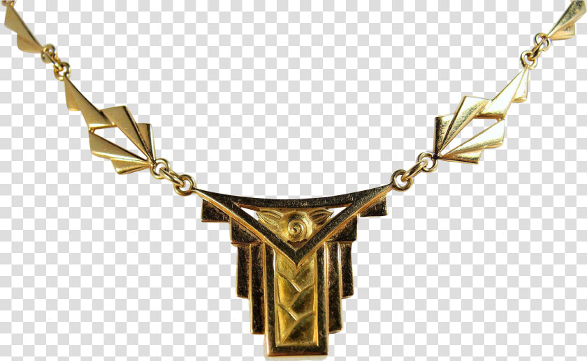 Art Deco 18k Solid Gold Necklace  French Stamped Gold   Choker  HD Png DownloadTransparent PNG