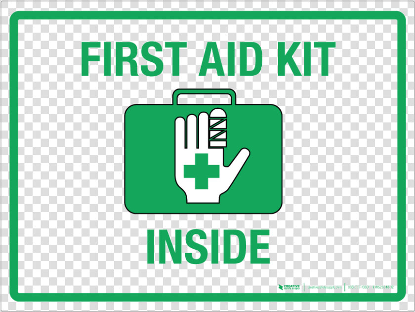 First Aid Kit Inside Wall Sign   Green First Aid Kit Clipart  HD Png DownloadTransparent PNG