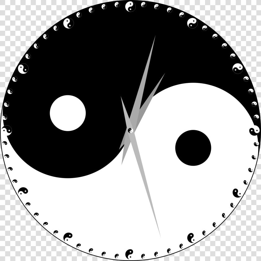 Clipart Yin Yang Clock   Yin Yang Clock Png  Transparent PngTransparent PNG