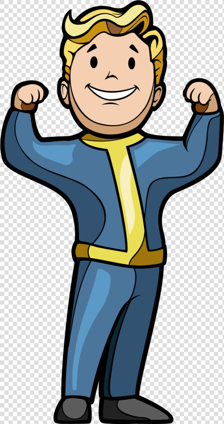 Vault Boy Strength   Fallout Vault Boy Strength  HD Png DownloadTransparent PNG