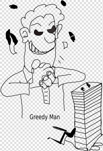 Greedy Man   Cartoon  HD Png DownloadTransparent PNG