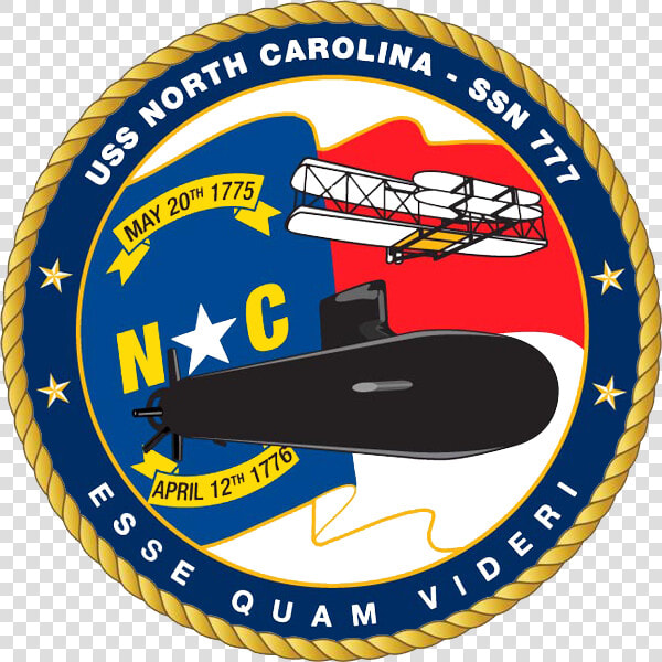 Uss North Carolina Ssn 777 Crest   Uss North Carolina Ssn 777 Logo  HD Png DownloadTransparent PNG