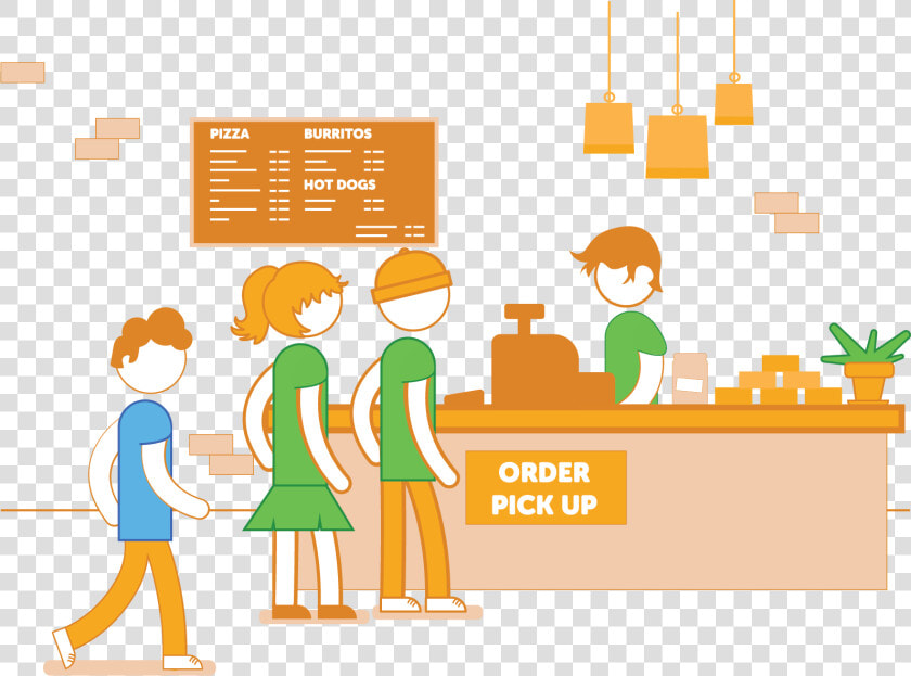 Your Order Will Be Ready When You Arrive   Line Up For Food Cartoon  HD Png DownloadTransparent PNG