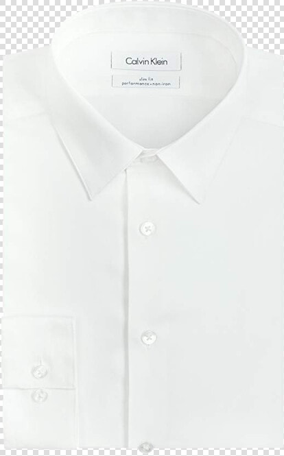 Slim Fit White Shirt By Calvin Klein   Polo Shirt  HD Png DownloadTransparent PNG