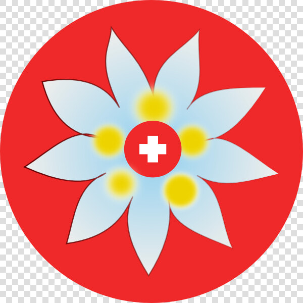 Swiss Edelweiss Svg Clip Arts   Swiss Edelweiss Flag  HD Png DownloadTransparent PNG